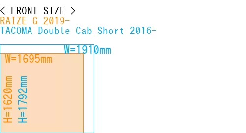 #RAIZE G 2019- + TACOMA Double Cab Short 2016-